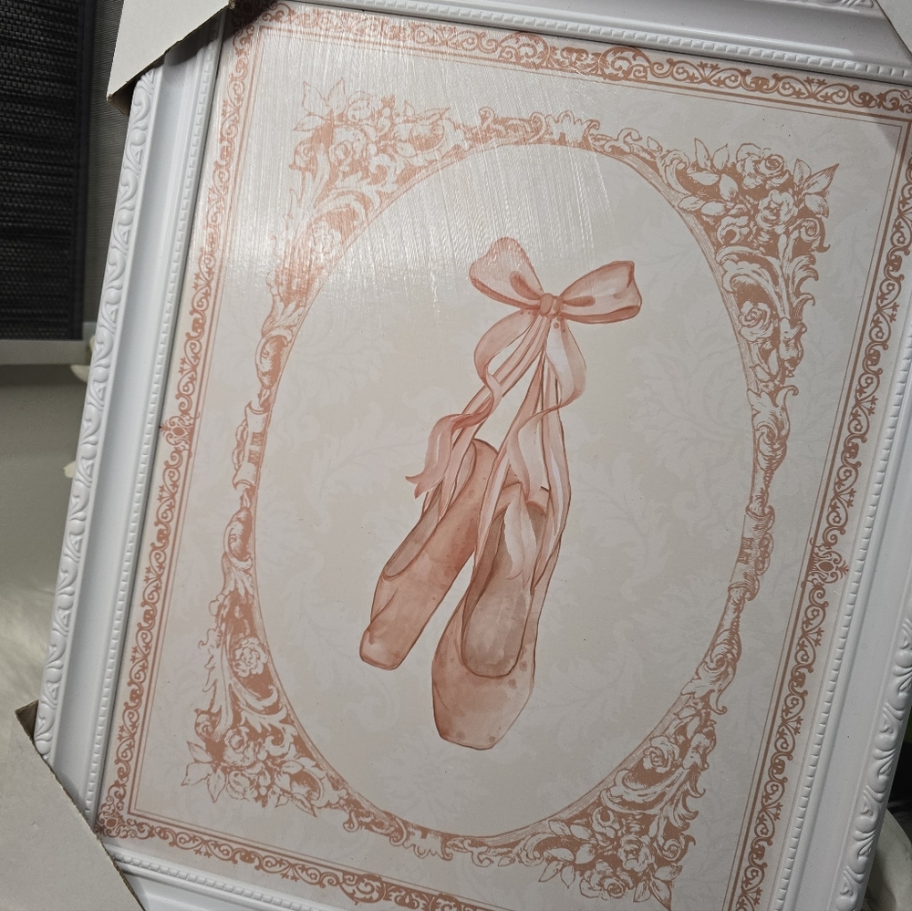 Ballet Slippers Watercolor Print wall art new